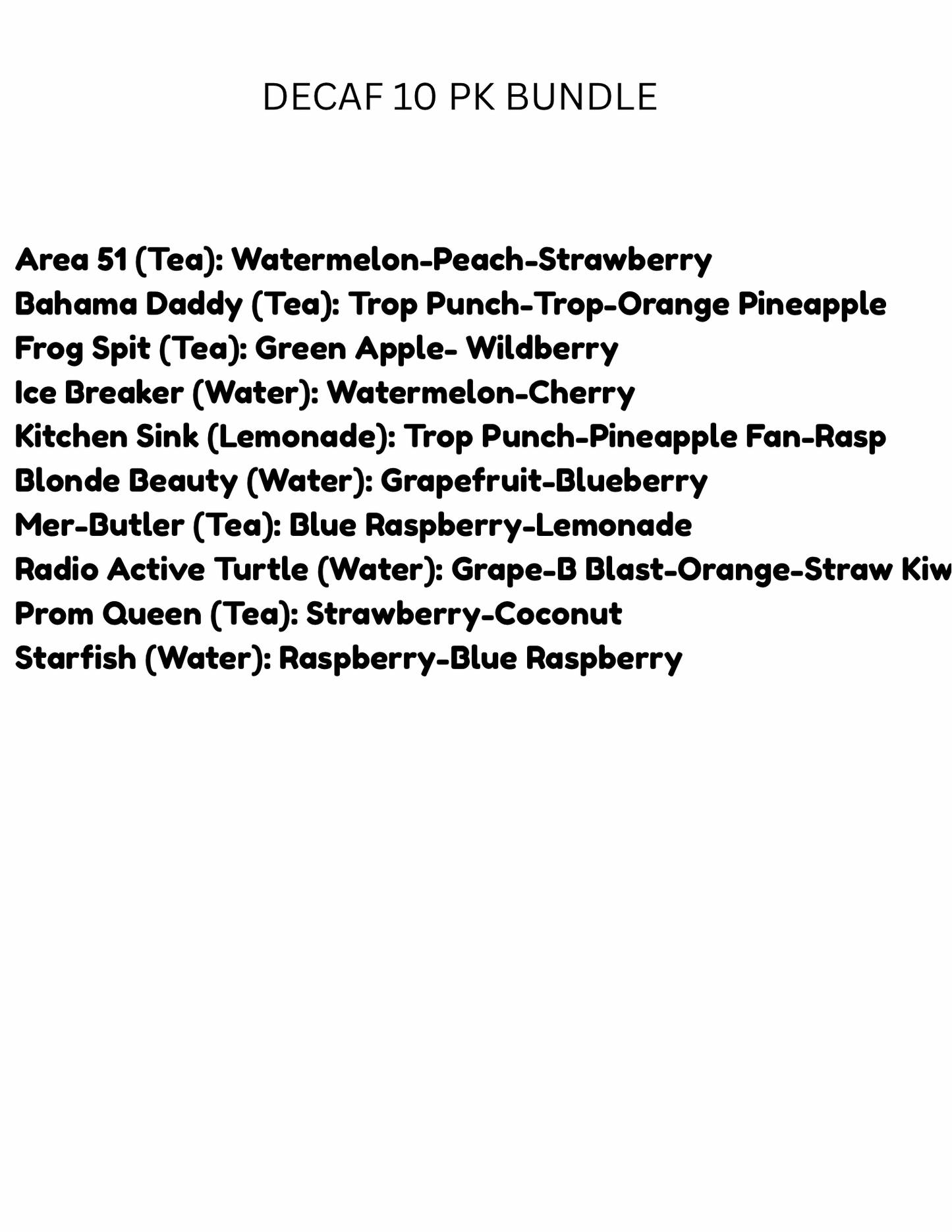 DECAF 10 pack bundle